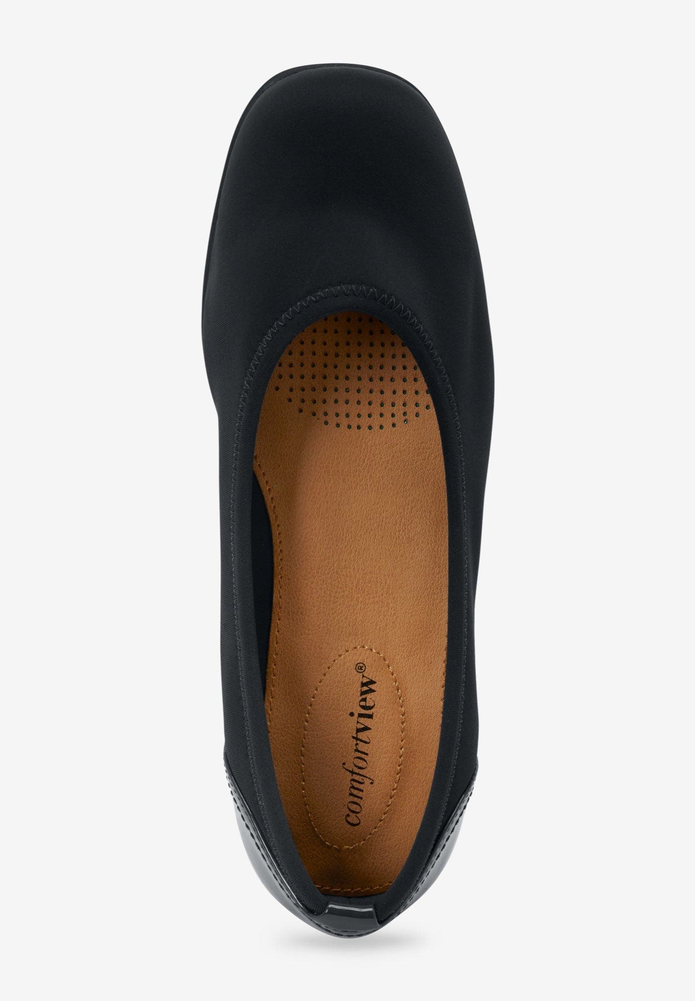 Comfortview The Lyra Slip On Flat, Alternate, color, Black