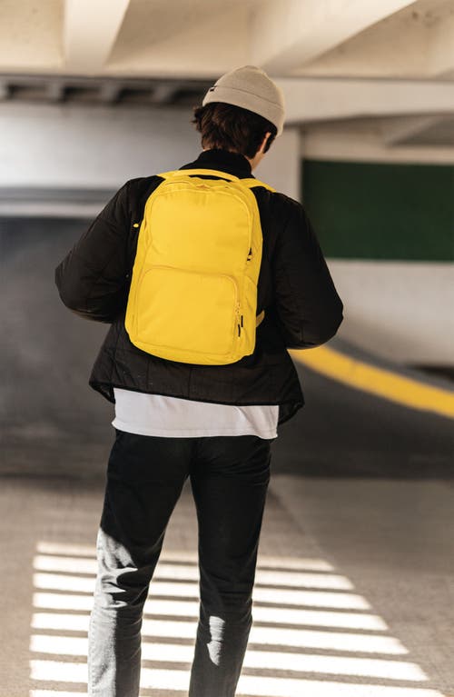 Brevitē The Brevite Water Resistant Backpack In Yellow