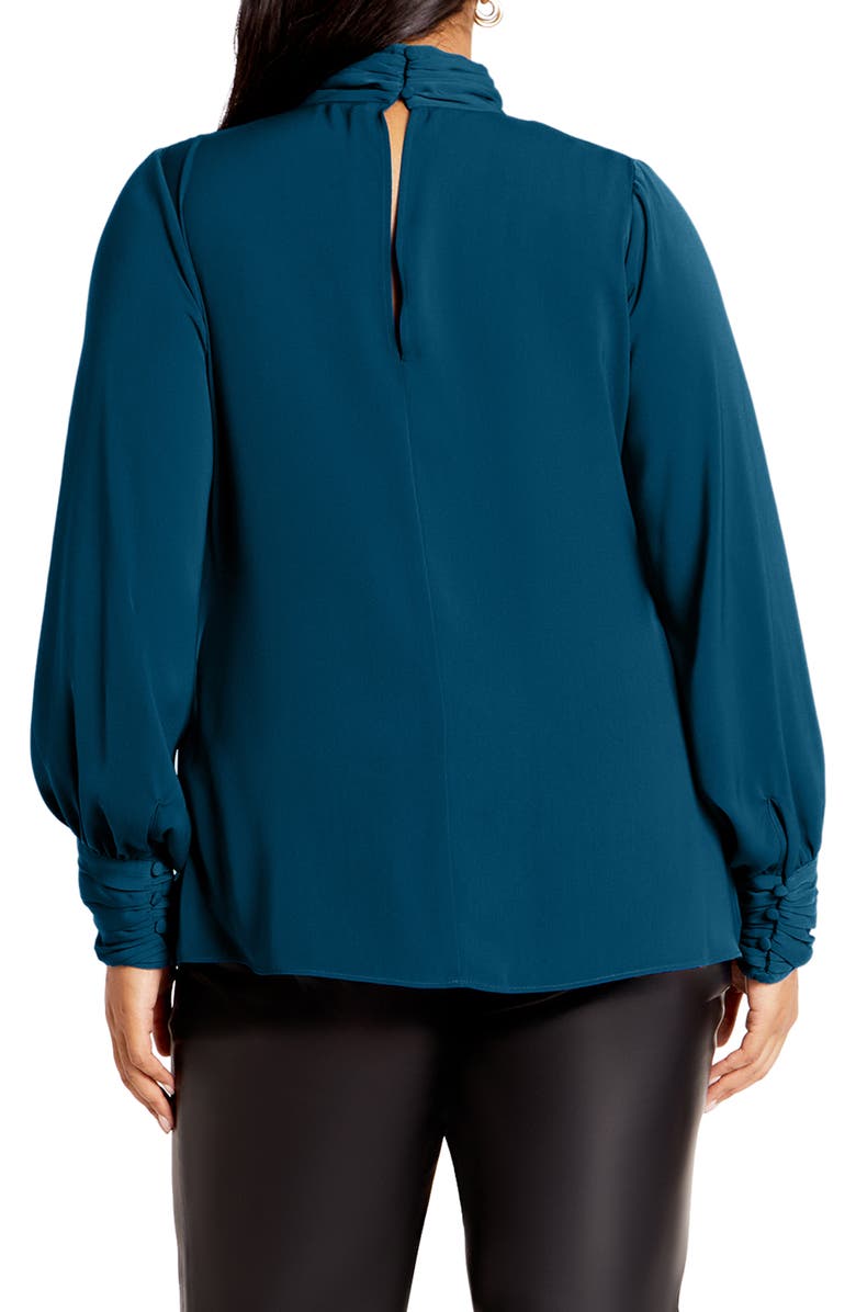 City Chic Miranda Cutout Top, Alternate, color, Poseidon