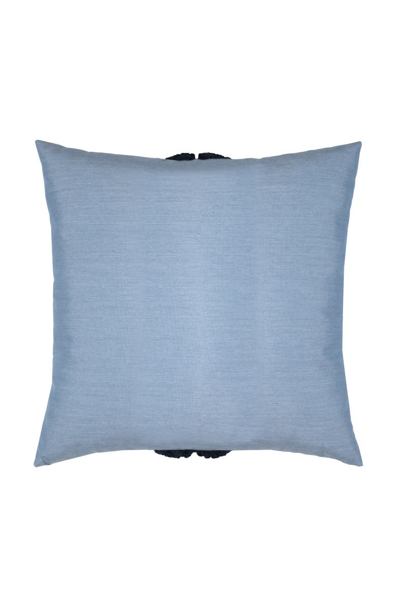 Elaine Smith Palomar Handknotted Macrame Indoor & Outdoor Woven Accent Pillow, Alternate, color, Indigo