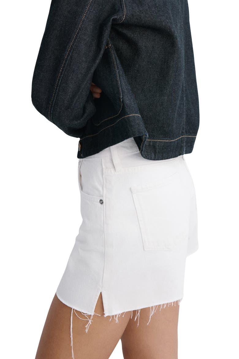 Cutoff Denim Shorts, Alternate, color, WHITE