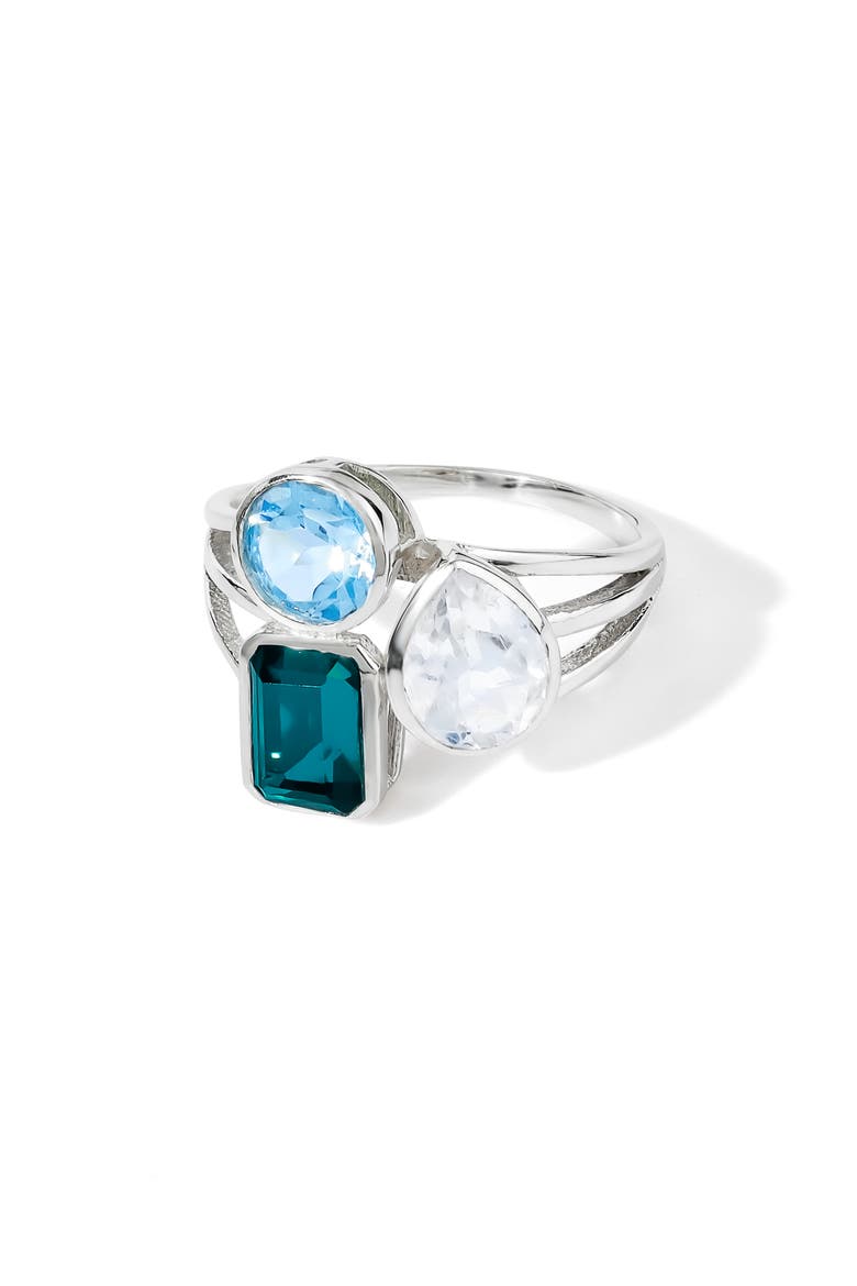 Trio Stone Ring, Main, color, BLUE MULTI