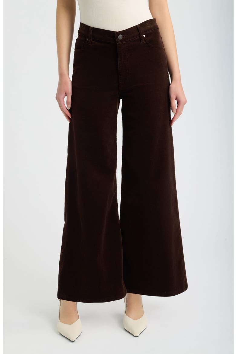 The Swing High Waist Wide Leg Corduroy Pants, Main, color, ESPRESSO