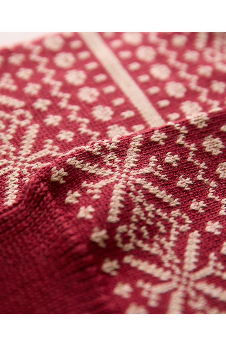 Celtic & Co. Fair Isle Sock, Alternate, color, Merlot / Oatmeal