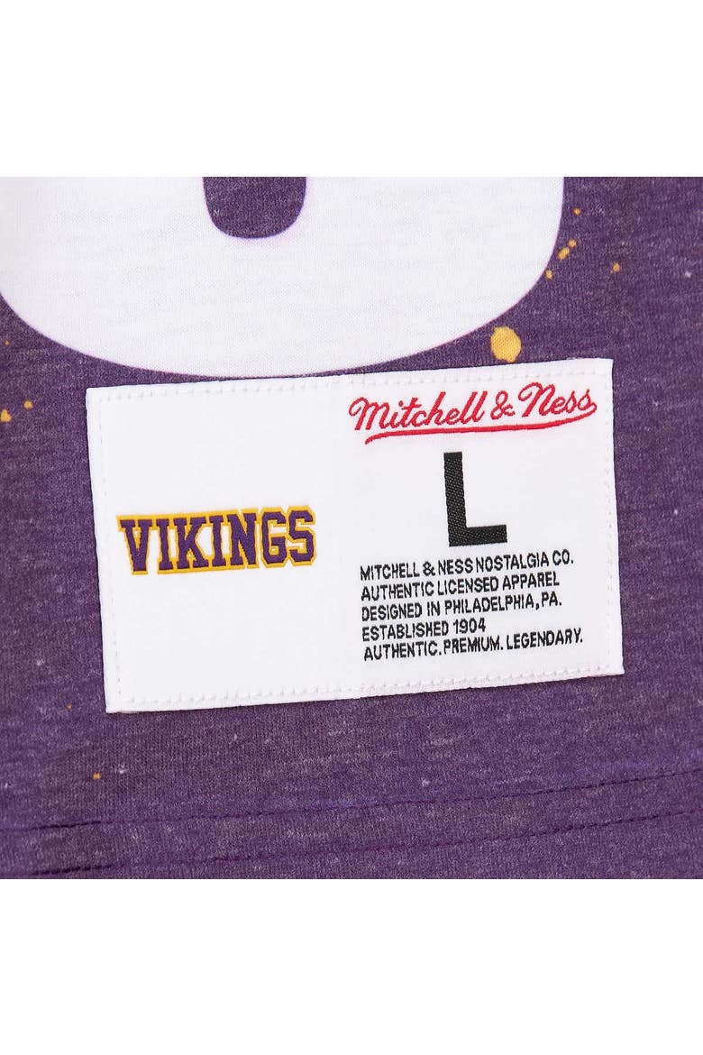 Men's Mitchell & Ness Randy Moss Gray Minnesota Vikings Burst Retired Player T-Shirt, Alternate, color, Gray