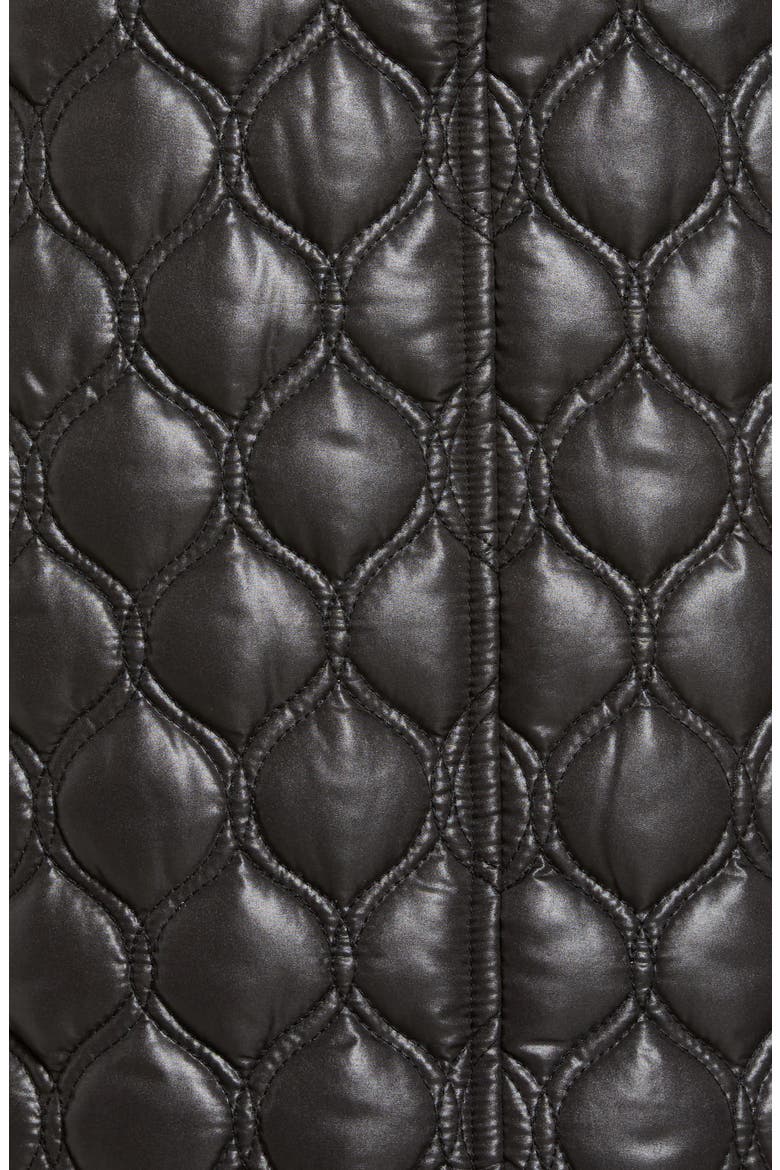 Mix Stitch Quilted Walker Jacket, Alternate, color, BLACK