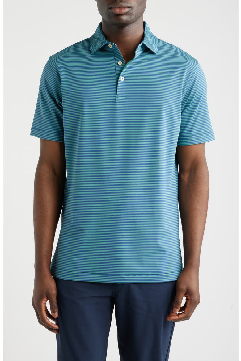 Hales Stripe Performance Jersey Polo, Main, color, SPORT NAVY