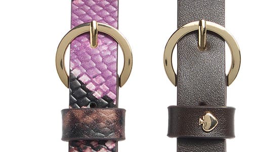 Kate Spade New York Pack Of 2 Assorted Belts In Brown