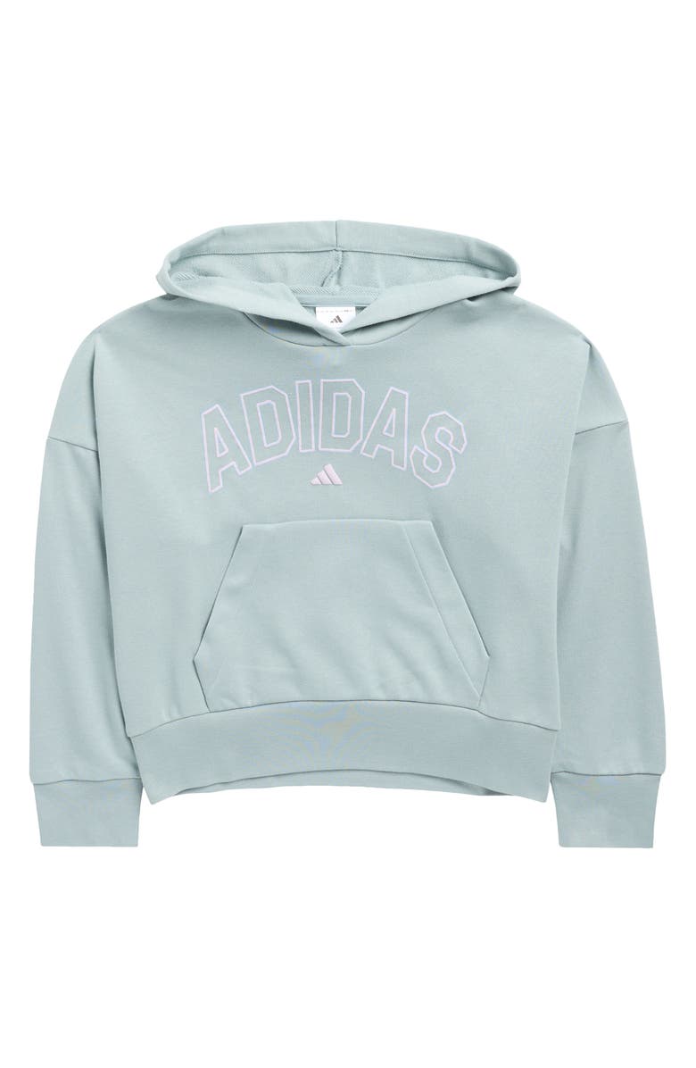 adidas Kids' GFX French Terry Hoodie, Main, color, Wonder Sage