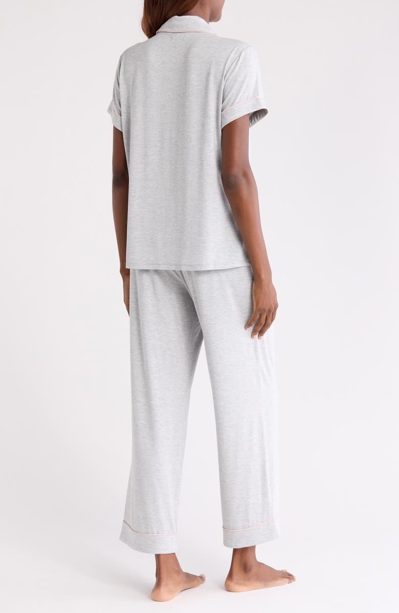 Nordstrom Moonlight Eco Crop Pajamas, Alternate, color, Grey Heather- Pink