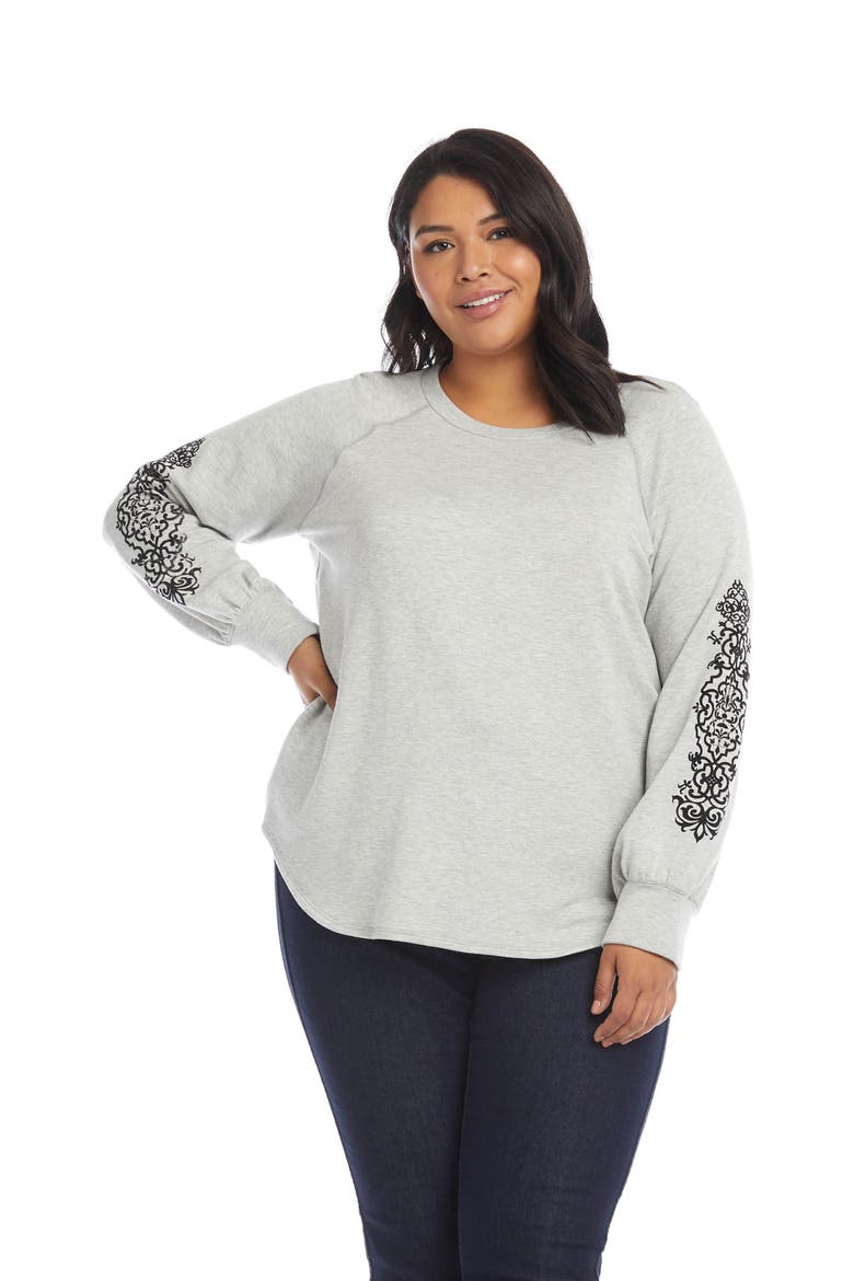 Medallion Sleeve Top, Alternate, color, LHG