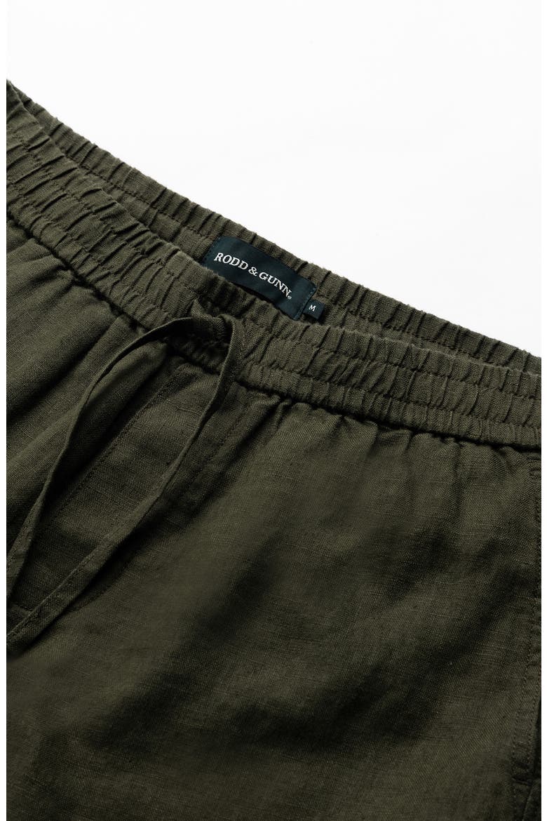 Linen Resort Pants, Alternate, color, DARK OLIVE
