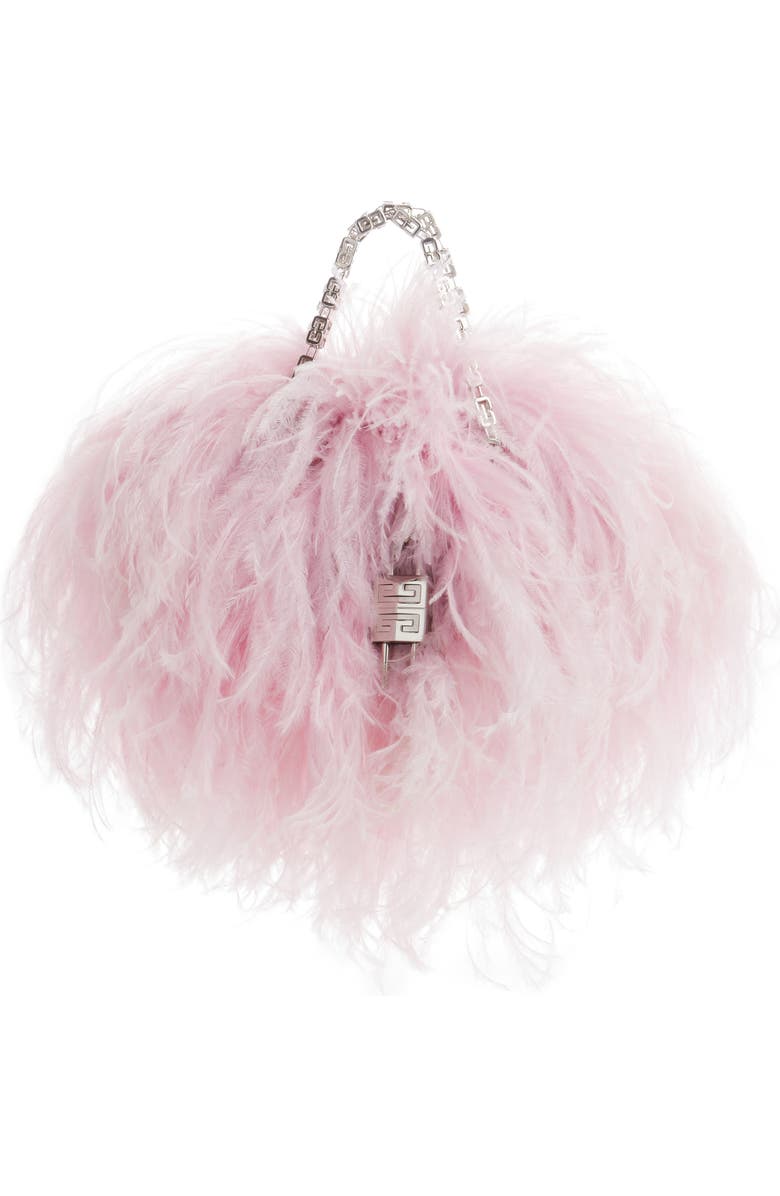 Givenchy Mini Kenny Ostrich Feather Handbag, Main, color,