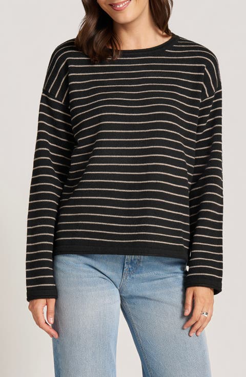 Stripe Boat Neck Sweater