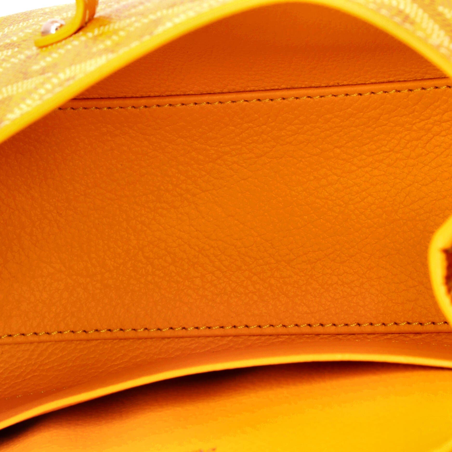 Pre-Owned Goyard Saigon Top Handle Bag Coated Canvas with Leather Mini, Alternate, color, Orange