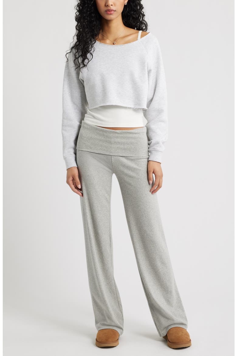 Foldover Leggings, Alternate, color, GREY SOFT HEATHER