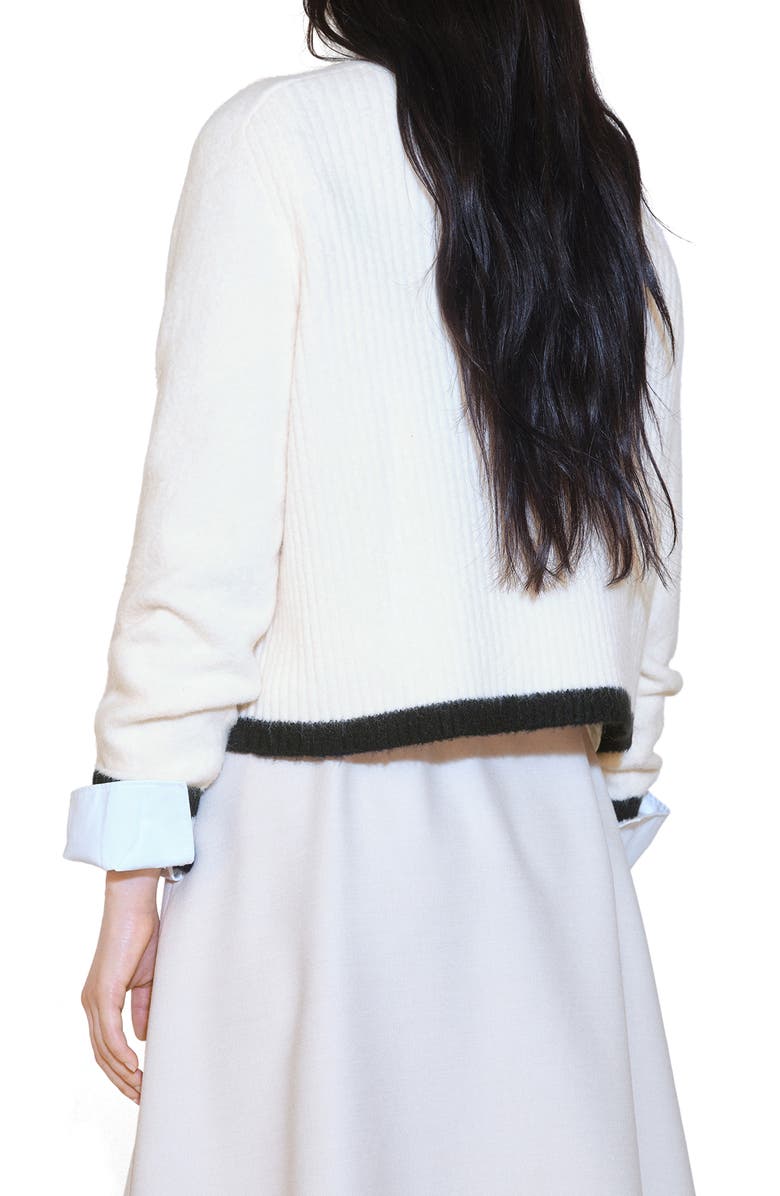 MANGO Stripe Half-Zip Sweater, Alternate, color,