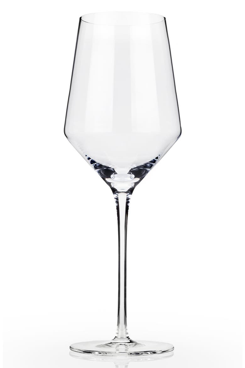 Raye Crystal Angled Chardonnay Glasses Set of 2, Main, color, CLEAR