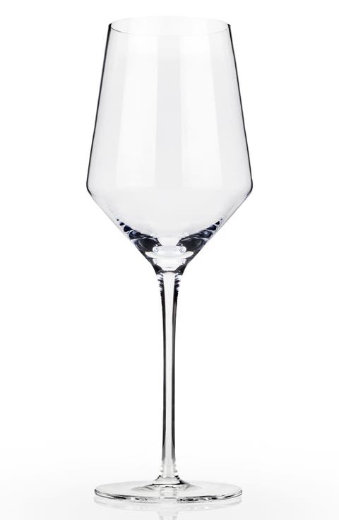 Raye Crystal Angled Chardonnay Glasses Set of 2