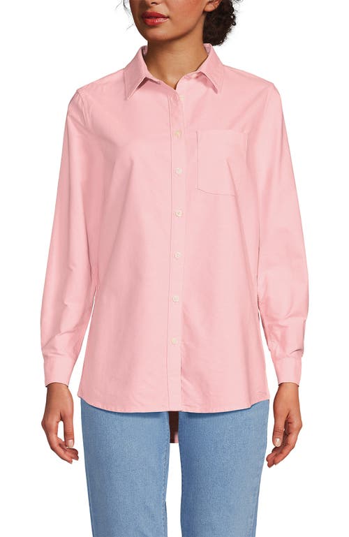 Lands' End Oxford Shirt In Sunset Coral Pink