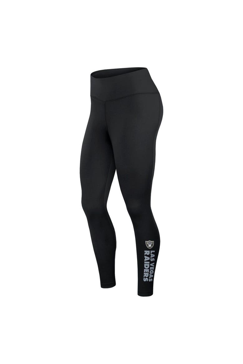 Women's Fanatics Branded Black Las Vegas Raiders Wordmark Stacked Leggings, Alternate, color, Black