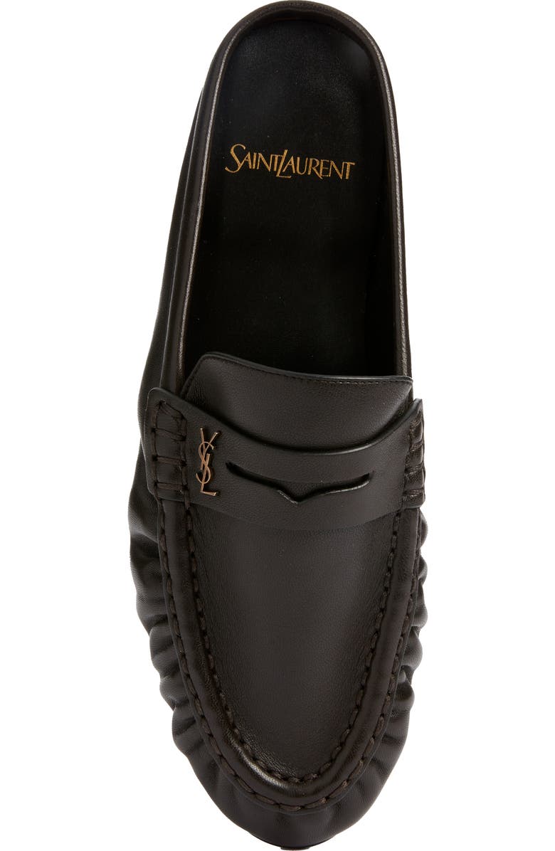 Saint Laurent Loafer Mule, Alternate, color, Eagle Brown