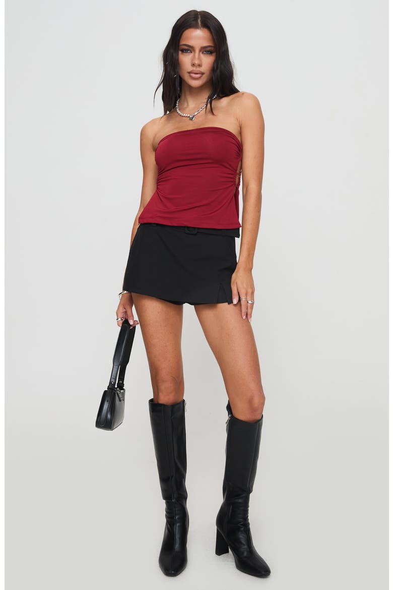 Round the World Strapless Tube Top, Alternate, color, BURGUNDY