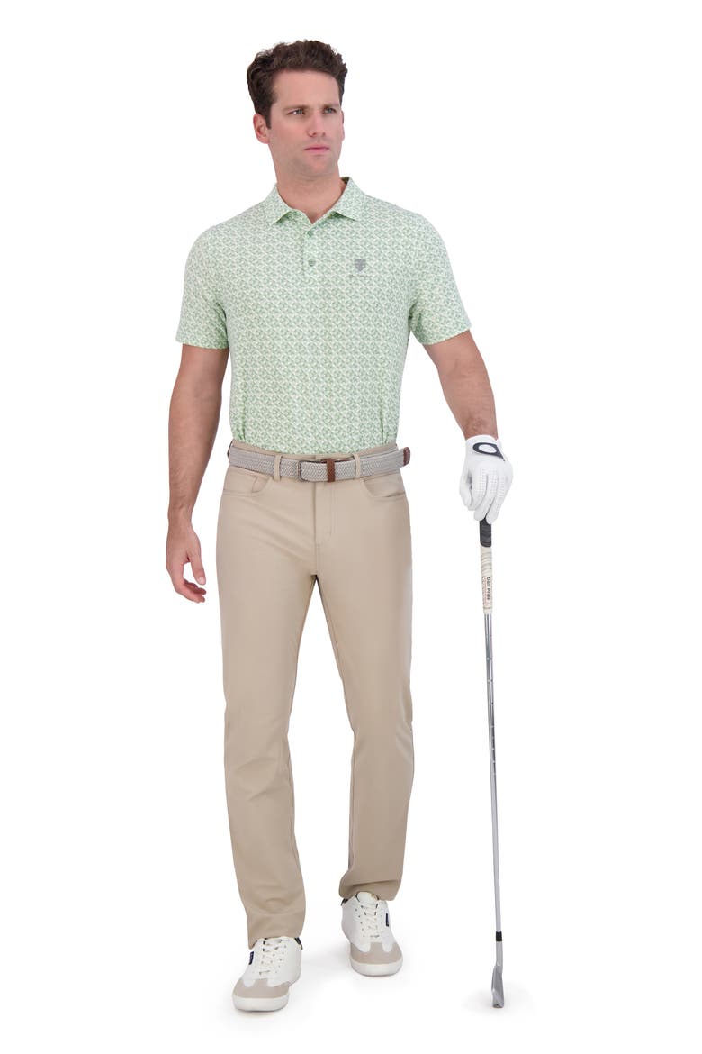 Optic Geometric Tech Terry Golf Polo, Alternate, color, SAGE
