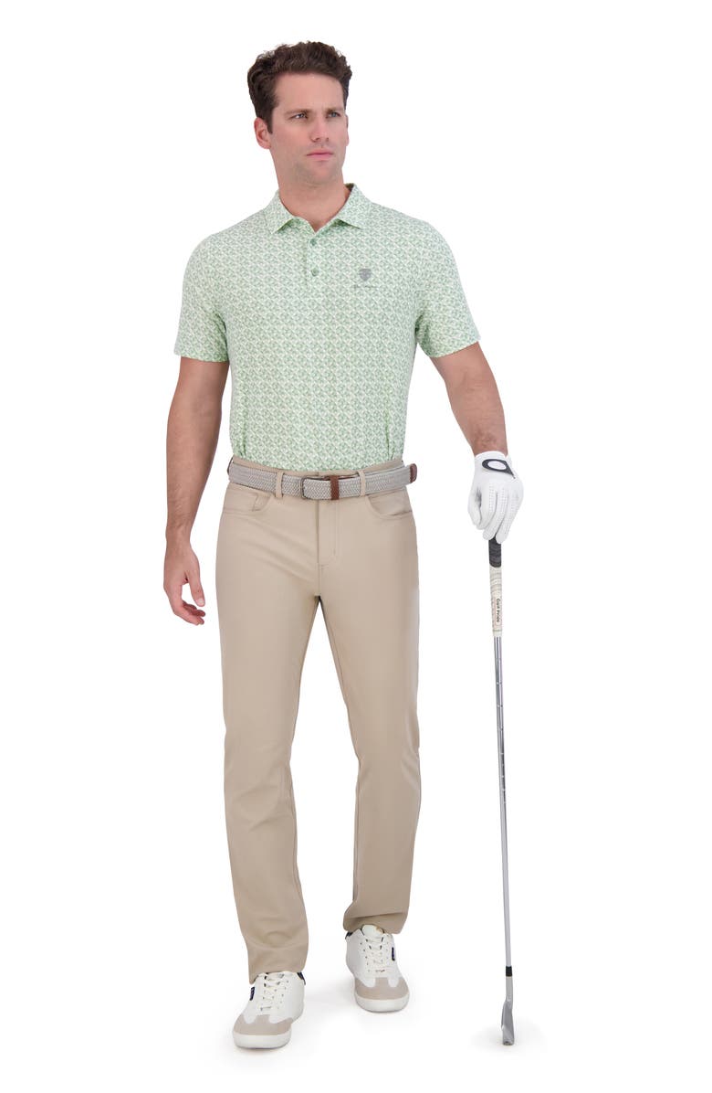 Ben Sherman Optic Geometric Tech Terry Golf Polo, Alternate, color, Sage