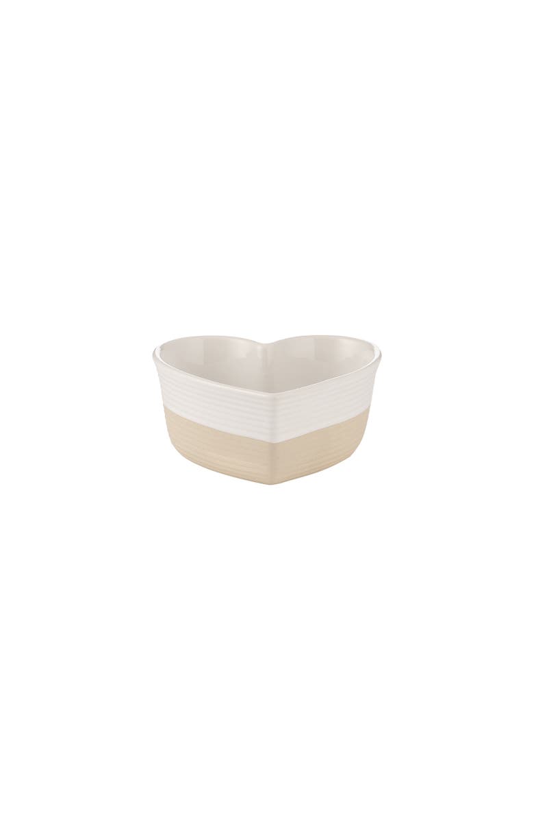 MASON CASH Rustic Charm Heart Baking Dish, 5.5" 375ml Mini Stoneware Oven Dish, Main, color, Beige