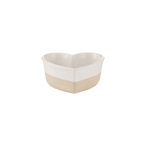 Rustic Charm Heart Baking Dish, 5.5" 375ml Mini Stoneware Oven Dish