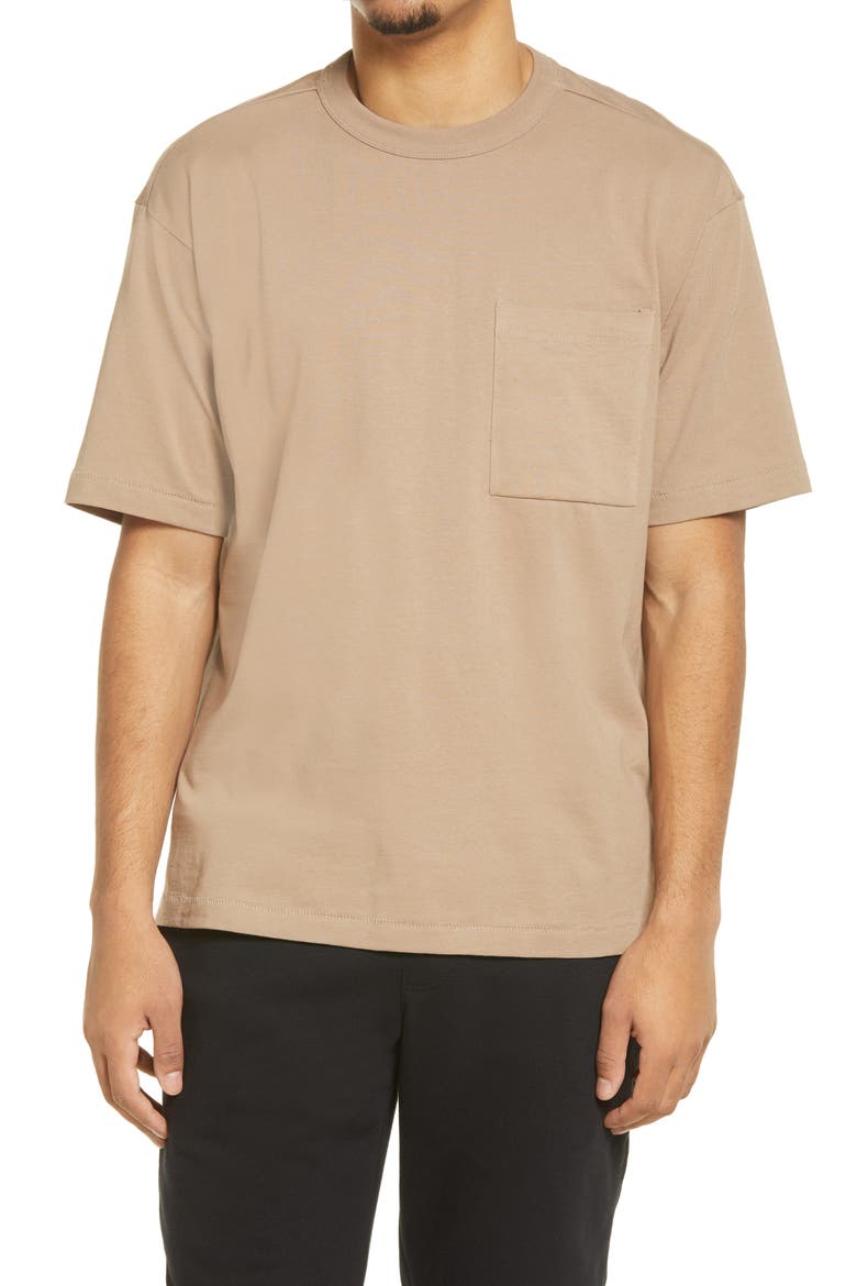 Unisex Cotton Pocket T-Shirt, Main, color, TAN DESERT