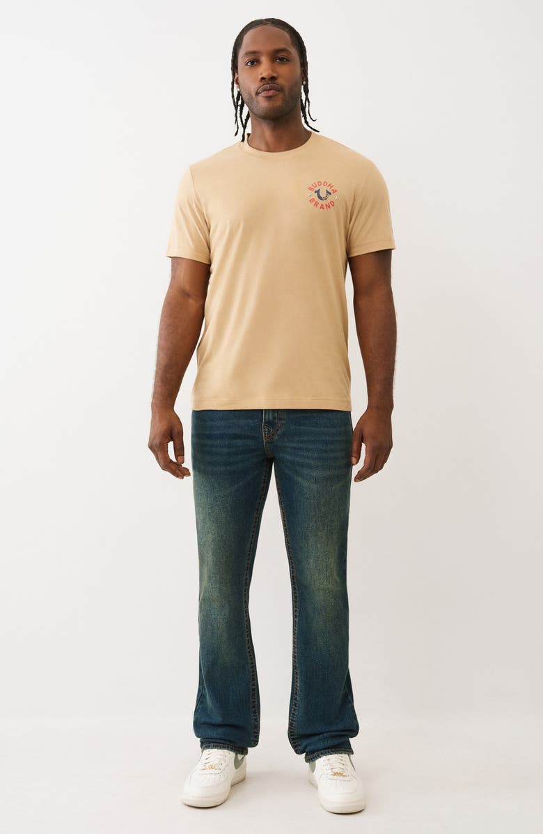 True Religion Ricky Big T-Flap Straight Leg Jeans, Alternate, color, Medium Amber Nights Wash