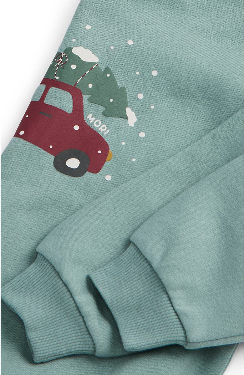 MORI Snowy Car Sweatshirt, Alternate, color, Frosted Mint