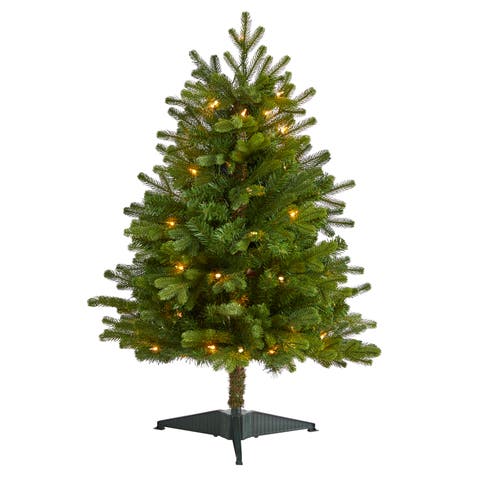 3-ft Washington Fir Artificial Christmas Tree with 50 Clear Lights