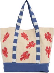 Collection XIIX Lobster Beaded Canvas Tote