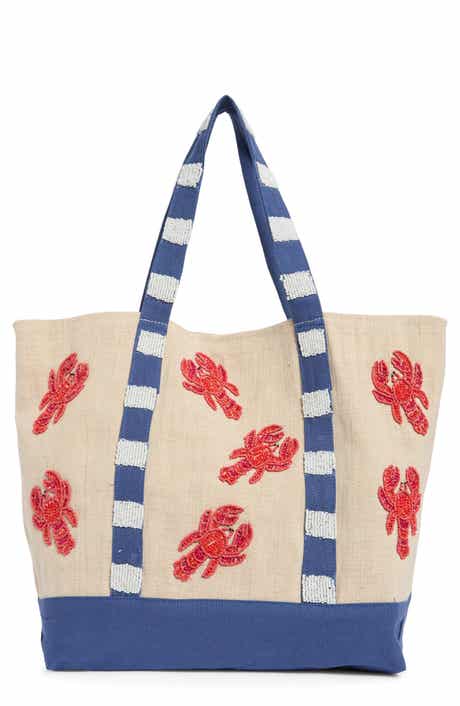 Collection XIIX Lobster Beaded Canvas Tote