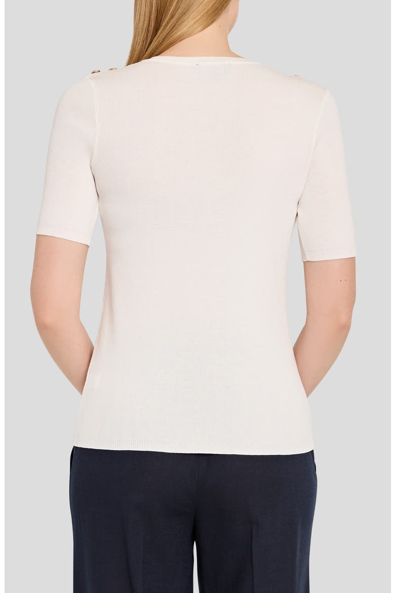 Button Shoulder Sweater, Alternate, color, IVORY