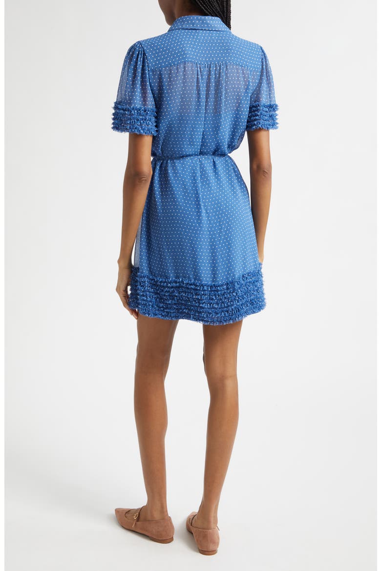 Galea Pin Dot Minidress, Alternate, color, TWILIGHT BAY/ IVORY