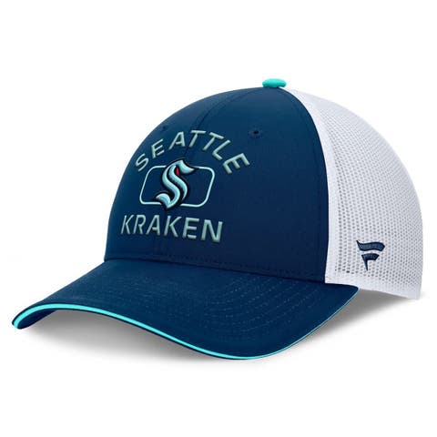 Men's Fanatics Deep Sea Blue/White Seattle Kraken Authentic Pro Rink Trucker Hat