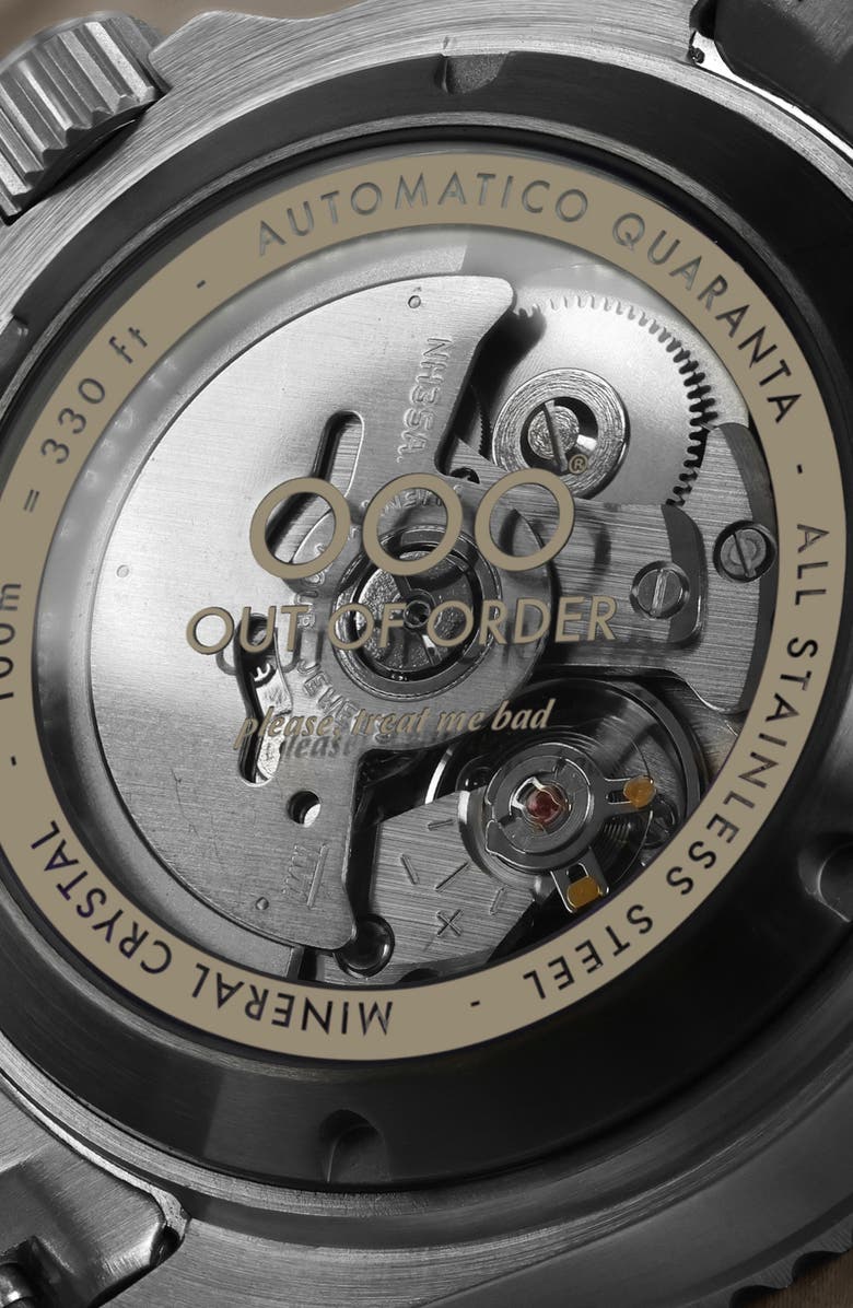 OUT OF ORDER Automatico Quaranta Bracelet Watch, 40mm, Alternate, color, Sand
