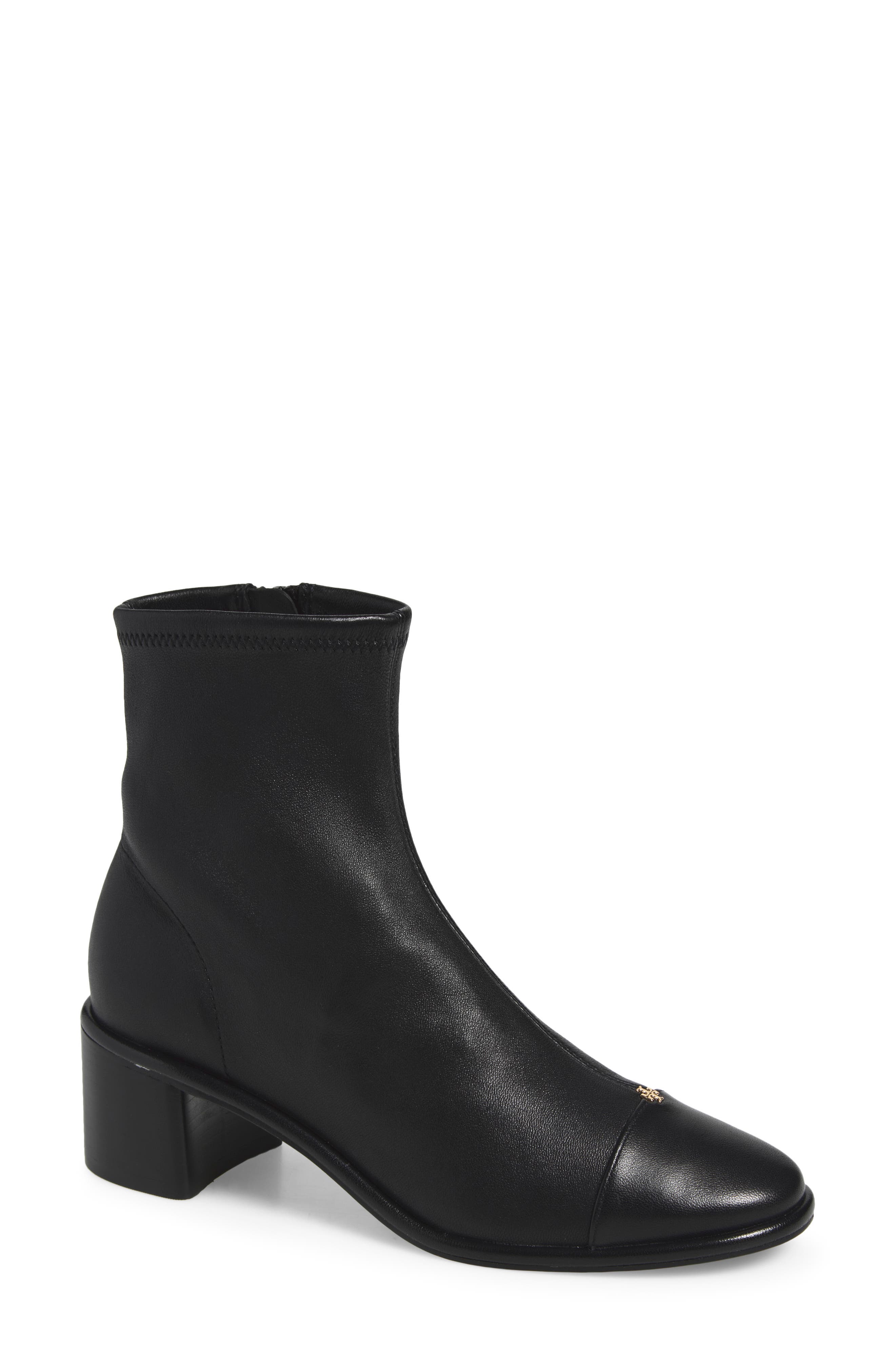 Cap Toe Bootie, Main, color, PERFECT BLACK