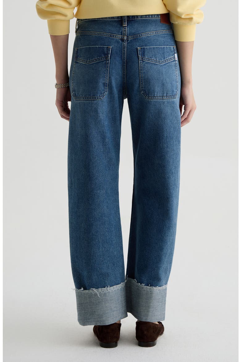 Mercer Cuffed Raw Hem High Waist Barrel Jeans, Alternate, color, 11 YEARS ENRICH