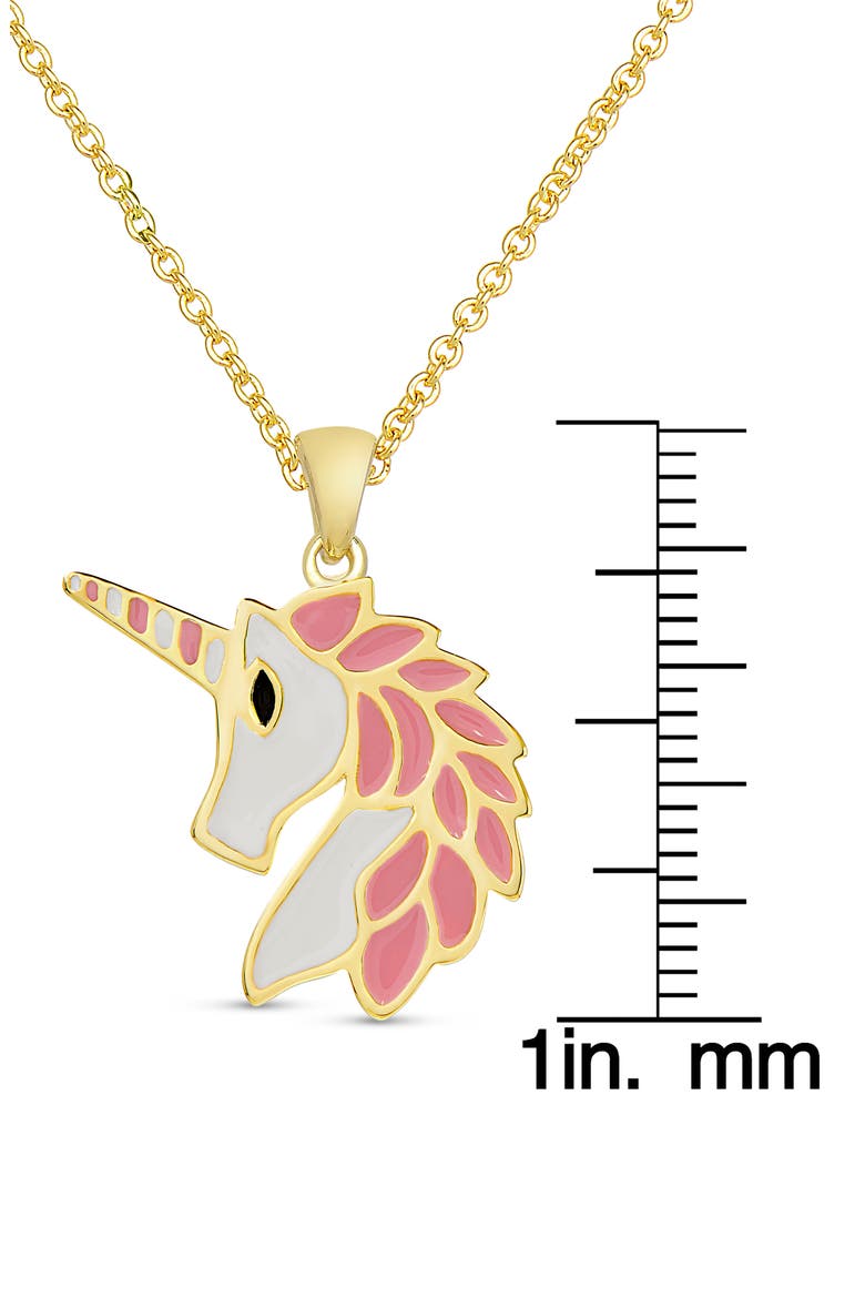 Unicorn Pendant Necklace, Alternate, color, GOLD
