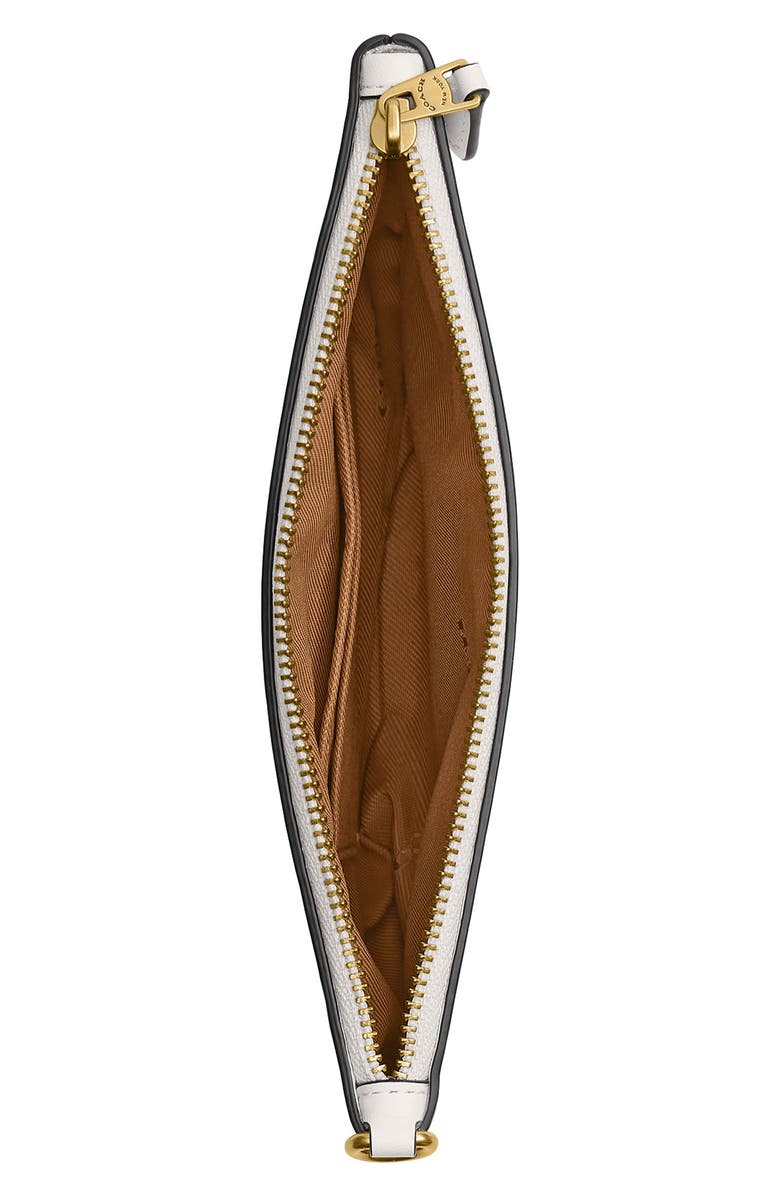 COACH Small Essential Glovetanned Leather Wristlet, Alternate, color, Chalk Multi