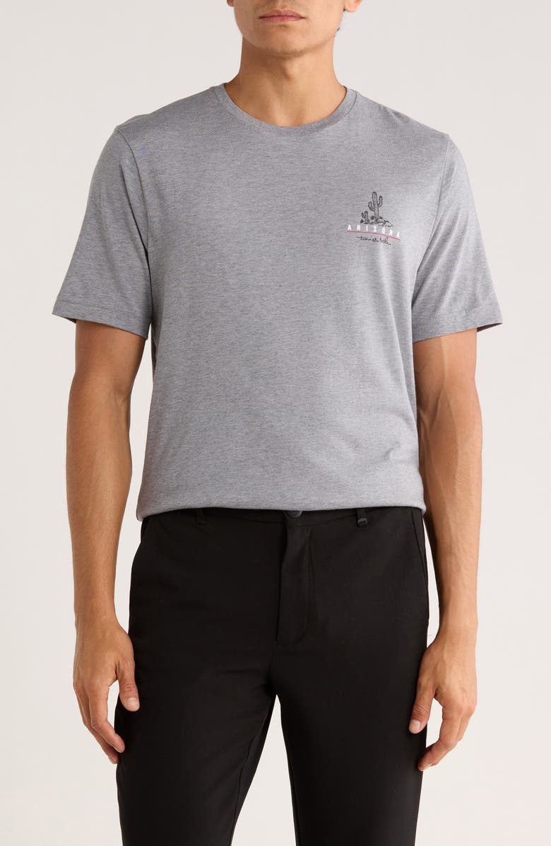 TravisMathew Bell Rock Graphic T-Shirt, Main, color, Heather Grey