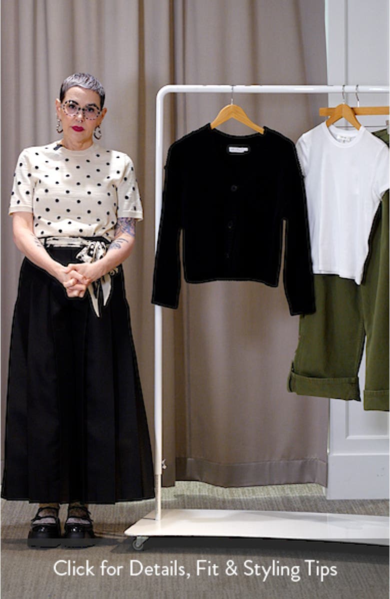 Relaxed Chenille V-Neck Cardigan, sales video thumbnail