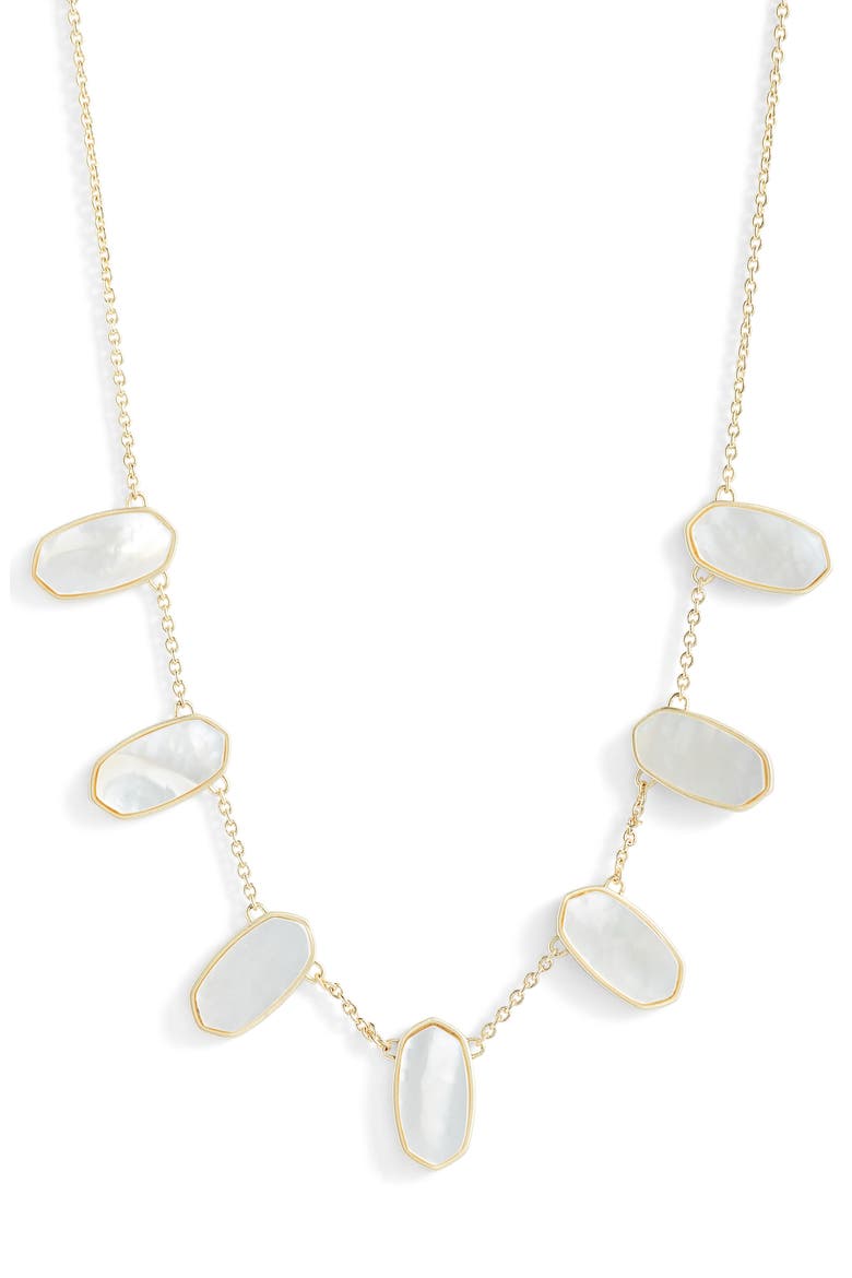 Meadow Slider Necklace, Main, color, IVORY MOTHER OF PEARL/ GOLD