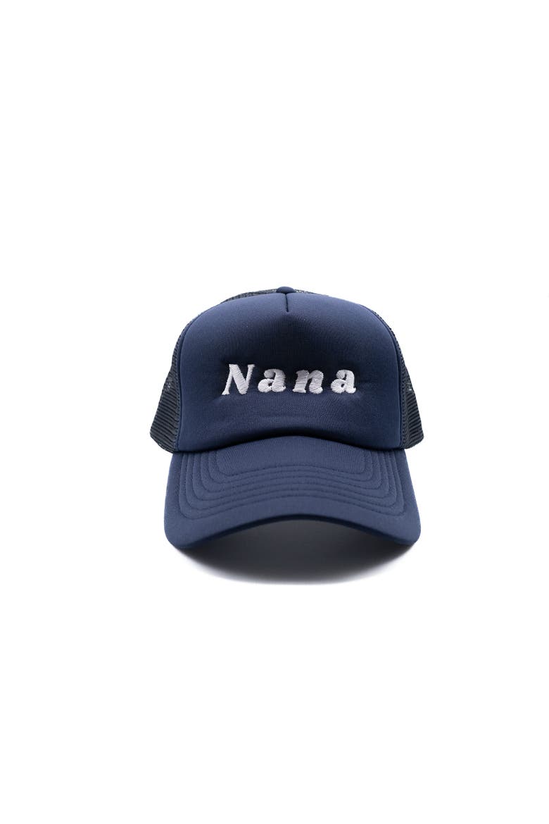 Nana Foam Trucker Hat, Main, color, Navy