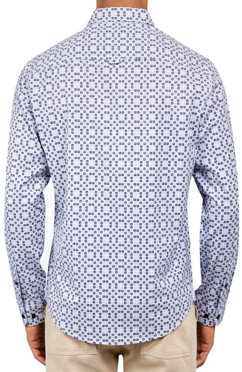 Brooklyn Brigade Stockton Square Geo Long Sleeve Shirt In Black/grey